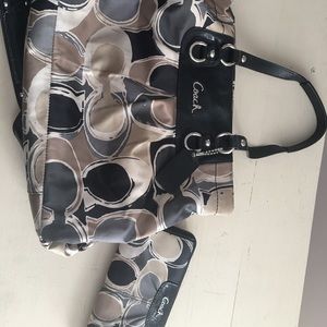 Coach bag and wallet set